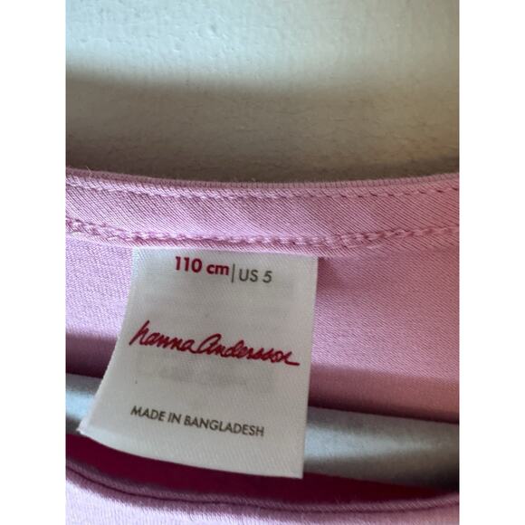 Hanna Andersson Swim Pocket Pink Dog Dress Long Sleeeve Sz 5 - Picture 5 of 9